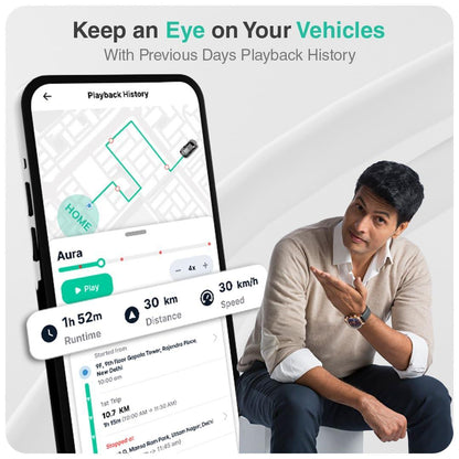 Onelap GO - Wireless GPS Tracker for Car, Kids School Bag, Family Vehicles, Scooty or Anything with (1 Year Pre-Recharged SIM Included + Android + iOS app)