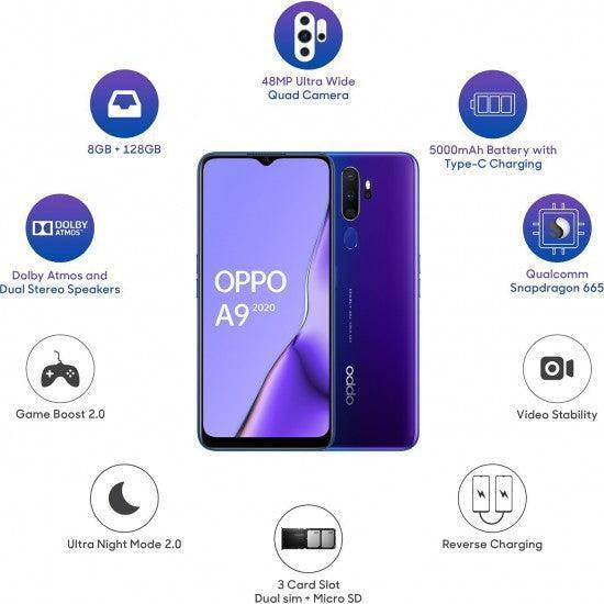 OPPO A9  (Space Purple, 128 GB) (8 GB RAM) Refurbished