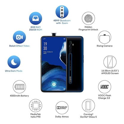 Oppo Reno 2 Luminous Black 8GB 256GB Refurbished