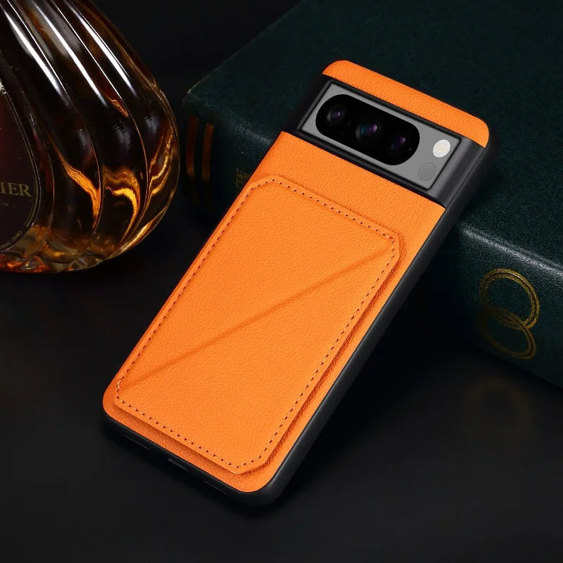 Sleek Card Insert Leather Magnetic Case - Google