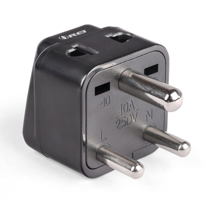 OREI US to India Converter Plug, Universal Adapter Plug India, USA, UK to India Adapter Plug - Type D Adapter - 2 in 1 Canada to India Converter Plug - CE - RoHS - Black - 1 Pack.