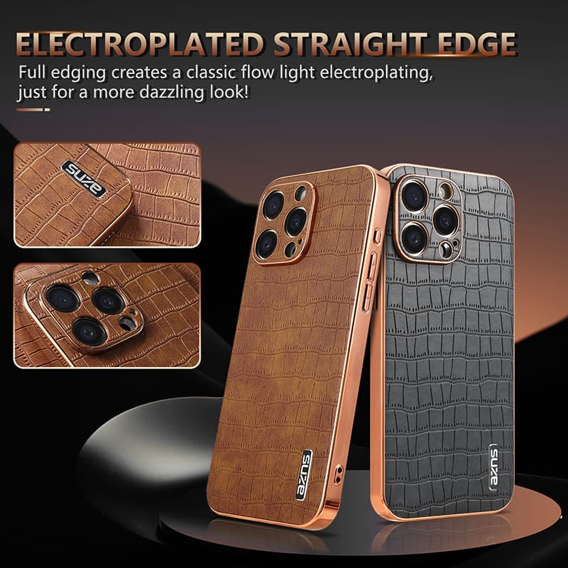 Lavish Croc Leather Craft Case - iPhone