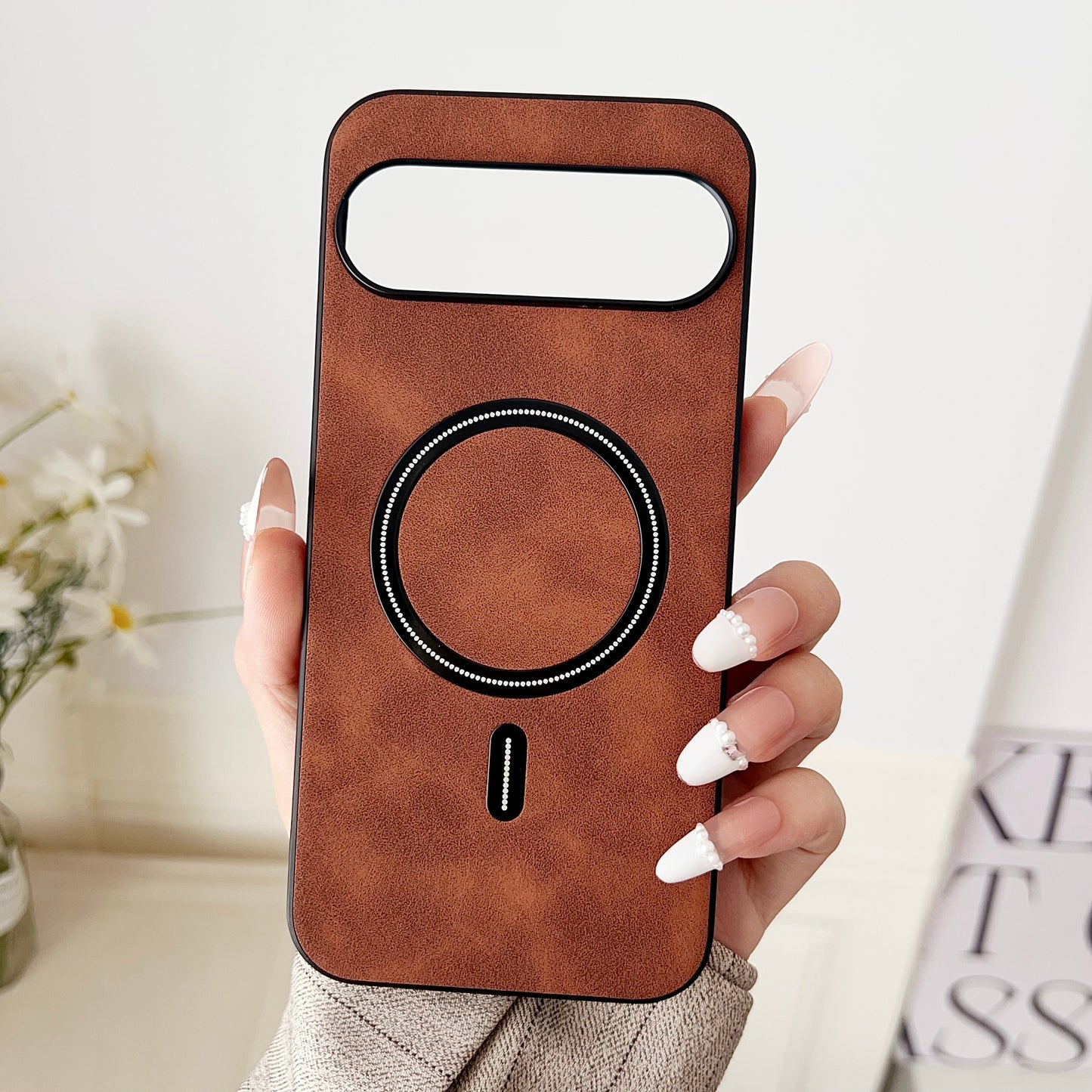Deluxe Suede Leather Magsafe Case - Google