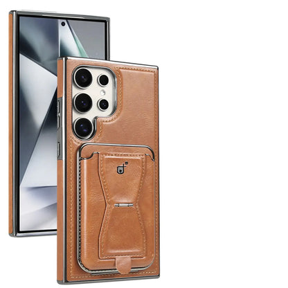 Versatile Magnetic Leather Wallet Case - Samsung