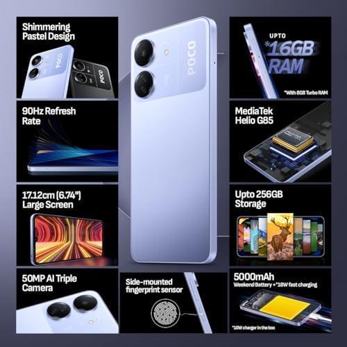 POCO C65 Pastel Blue 6GB RAM 128GB ROM Refurbished