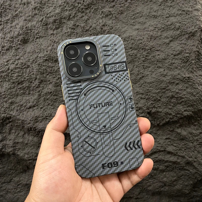 Futuristic Carbon Print Magsafe Case - iPhone
