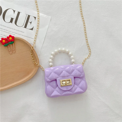 Pearl Handle Quilted Mini Bag