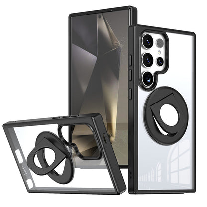 Crystal Matte Frame Ring Holder Case - Samsung
