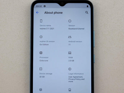realme C11 2021 (RMX3231) 32GB - Blue (GSM Unlocked) Dual SIM Refurbished