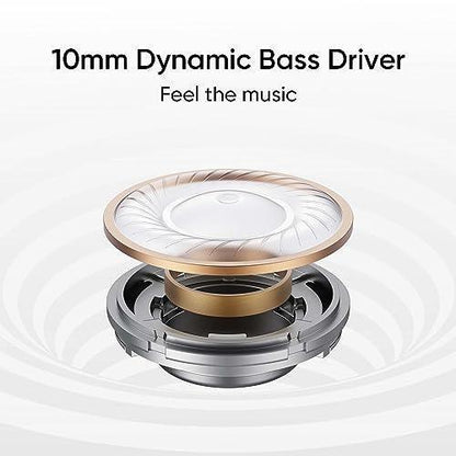 realme TechLife Buds T100 Bluetooth Truly Wireless in Ear Earbuds with mic, AI ENC for Calls, Google Fast Pair, 28 Hours Total Playback with Fast Charging and Low Latency Gaming Mode (Black)
