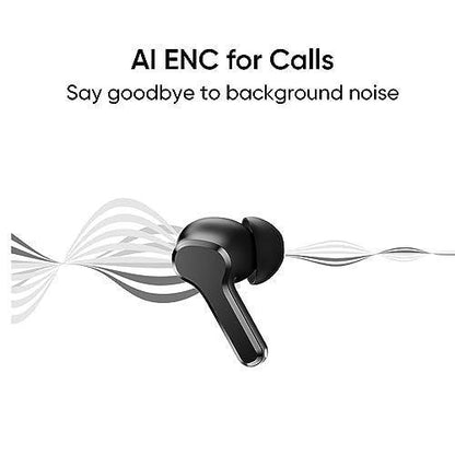 realme TechLife Buds T100 Bluetooth Truly Wireless in Ear Earbuds with mic, AI ENC for Calls, Google Fast Pair, 28 Hours Total Playback with Fast Charging and Low Latency Gaming Mode (Black)
