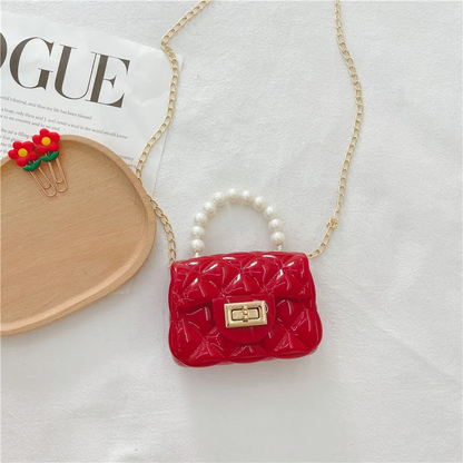 Pearl Handle Quilted Mini Bag