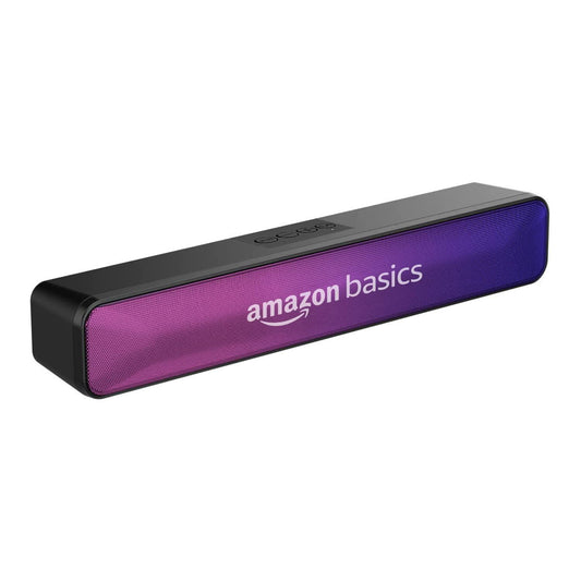 (Refurbished) amazon basics Wireless Soundbar with Bluetooth, USB, Fm Antenna, and Party RGB Lights for Tv, Mobile, Pc, Tablets, and Laptops, 16W
