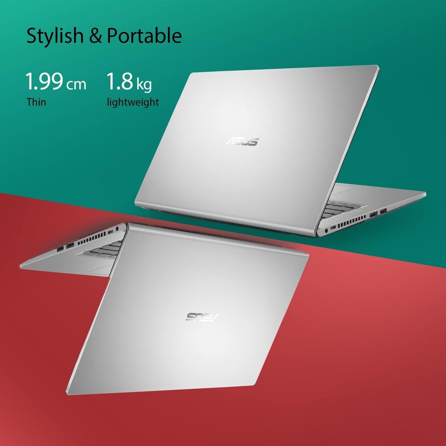 (Refurbished) ASUS Vivobook 15, Intel Celeron N4020, 15.6" (39.62 cms) HD, Thin and Light Laptop (8GB/512GB SSD/Integrated Graphics/Windows 11/Office 2021/Fingerprint/Silver/1.8 kg), X515MA-BR024WS