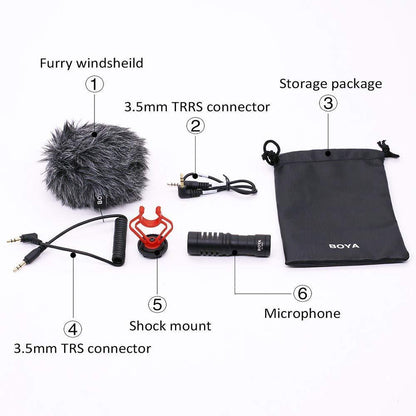 (Refurbished) Boya BY-MM1 Universal Cardiod Shotgun Microphone (Black)