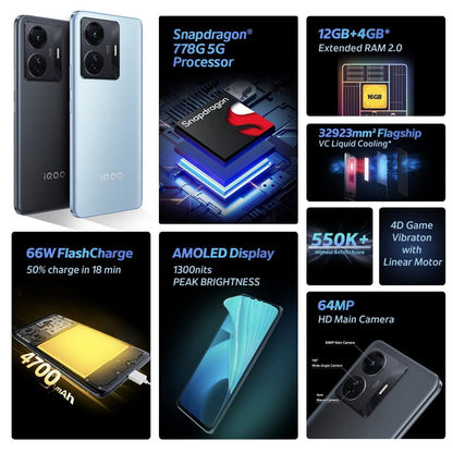 (Refurbished) IQOO Z6 Pro 5G (Legion Sky, 6GB RAM, 128GB Storage)