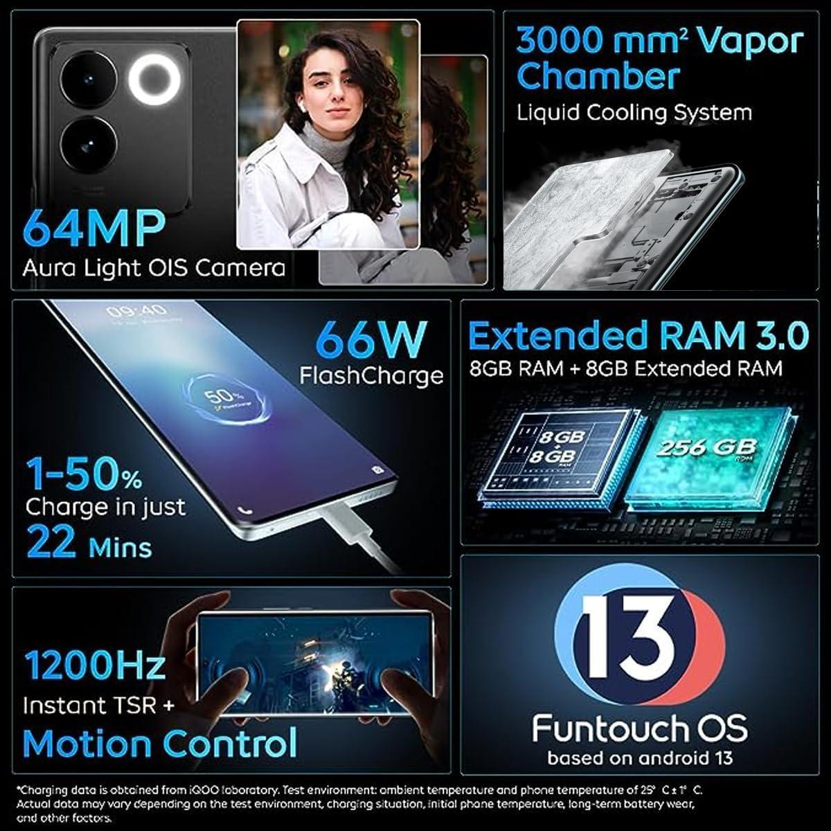 (Refurbished) iQOO Z7 Pro 5G (Blue Lagoon, 8GB RAM, 256GB Storage)