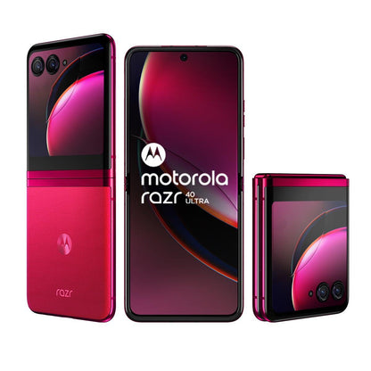 (Refurbished) Motorola razr 40 Ultra (Viva Magenta, 8GB RAM, 256GB Storage) | 3.6" External AMOLED Display | 6.9" AMOLED 165Hz Display | 32MP Selfie Camera |30W TurboPower Charging | Android 13
