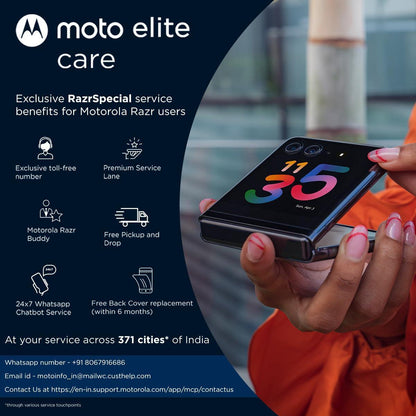 (Refurbished) Motorola razr 40 Ultra (Viva Magenta, 8GB RAM, 256GB Storage) | 3.6" External AMOLED Display | 6.9" AMOLED 165Hz Display | 32MP Selfie Camera |30W TurboPower Charging | Android 13