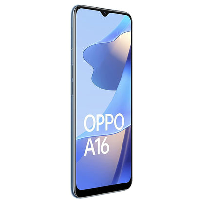 (Refurbished) Oppo A16 (Pearl Blue, 4GB RAM, 64GB Storage) Without Offers, Large