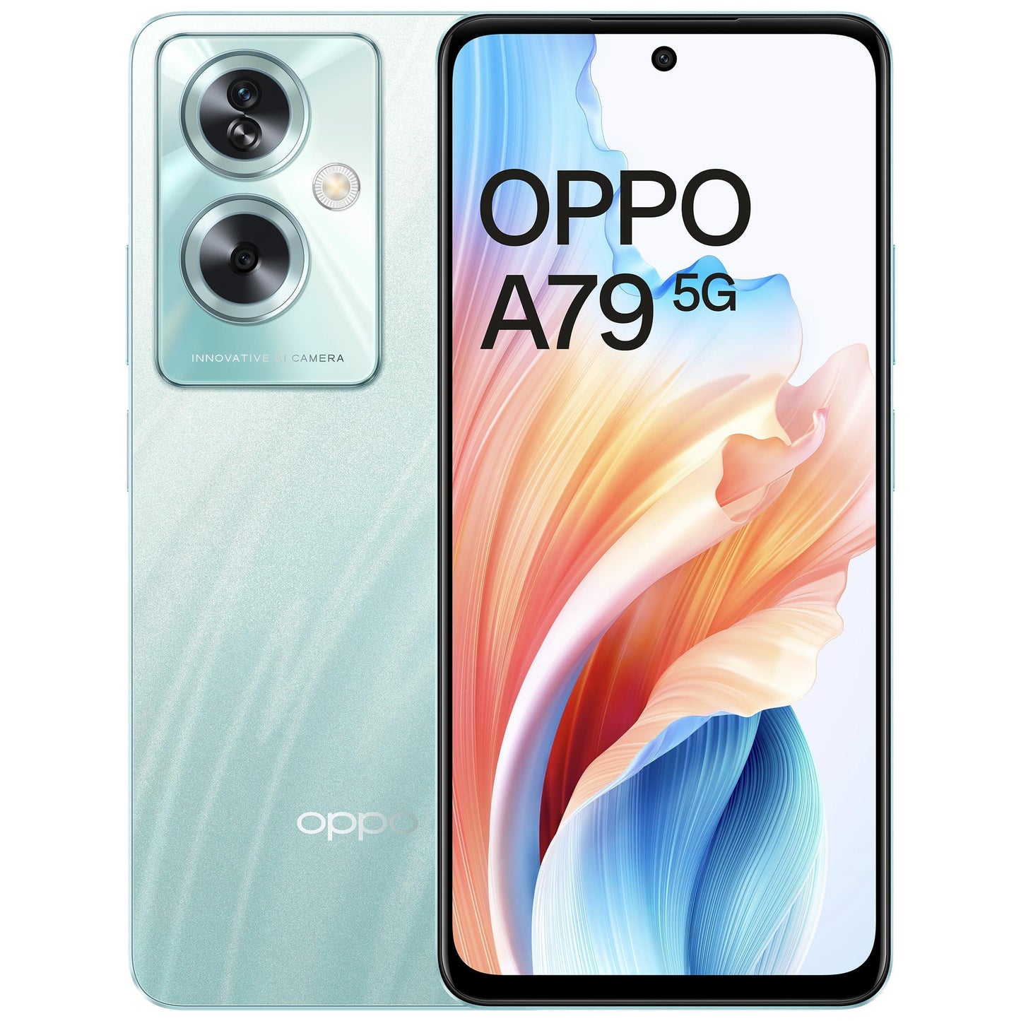 (Refurbished) Oppo A79 5G (Glowing Green, 8GB RAM, 128GB Storage) | 5000 mAh Battery with 33W SUPERVOOC Charger