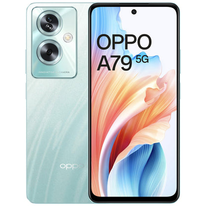 (Refurbished) Oppo A79 5G (Glowing Green, 8GB RAM, 128GB Storage) | 5000 mAh Battery with 33W SUPERVOOC Charger