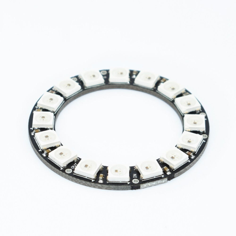 16Bit WS2812 5050 RGB LED Built-in Full Color Driving Lights Circular Development Board