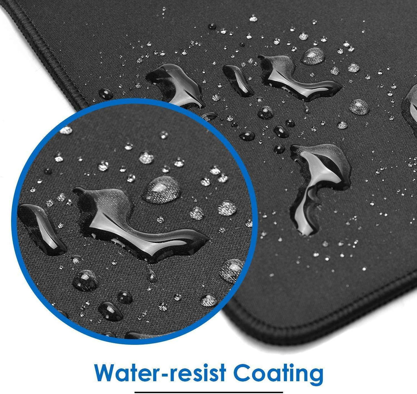 RIATECH 3mm Thickness Extra Large Size (900x400mm) Speed Type Extended Gaming Mouse Pad with Stitched Embroidery Edge, Non-Slip Rubber Base Desk Mat for Laptop/Computer Office (Black)