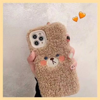 Fluffy Bear Paw Plush Case - iPhone