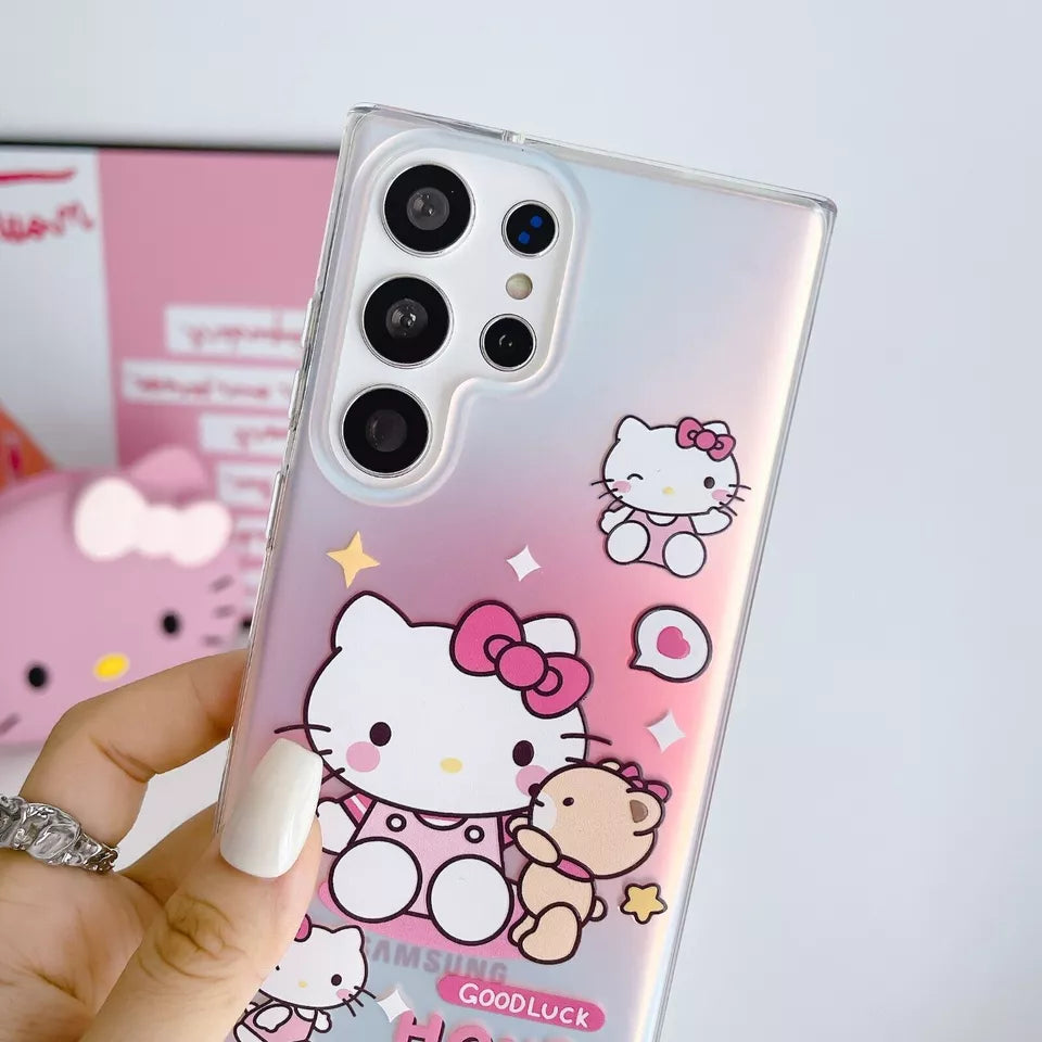 Cute Hello Kitty Melody Keychain phone Case - Samsung