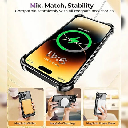 Luxury Plating Magnetic Bracket Case - iPhone