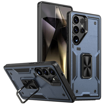 Sculpted Armor Metal Ring Kickstand Case - Samsung