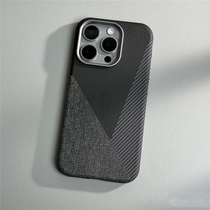 Distinct Bold Pattern Magsafe Leather Case - iPhone