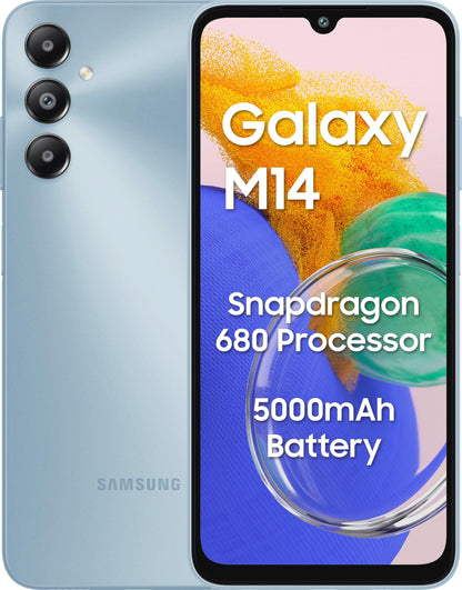 Samsung Galaxy M14 4G (Arctic Blue,4GB,64GB) Refurbished