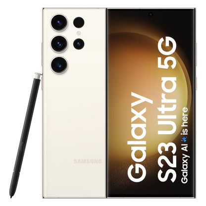 Samsung Galaxy S23 Ultra 5G AI Smartphone (Cream, 12GB, 256GB Storage) Refurbished