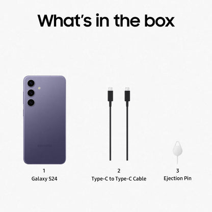 Samsung Galaxy S24 5G AI Smartphone (Cobalt Violet, 8GB, 512GB Storage)