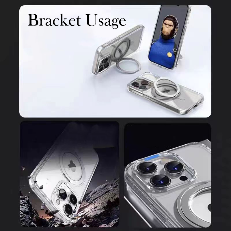Sleek Chrono Magnetic Stand Case - iPhone