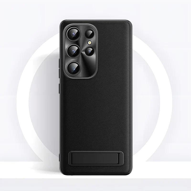 Hidden Stand Premium Leather Case - Samsung
