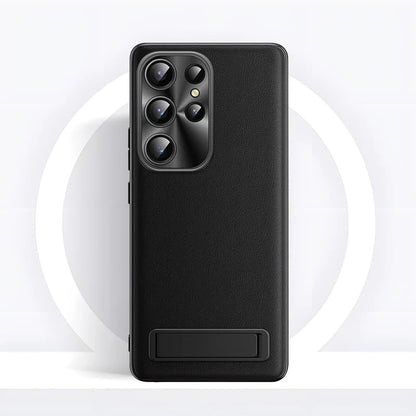 Hidden Stand Premium Leather Case - Samsung