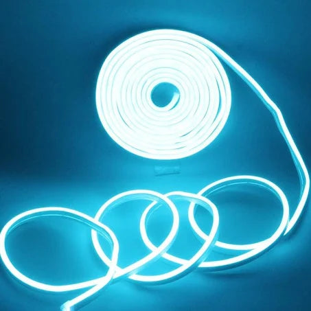 HiLight 12V Neon Flexible LED Strip Light 50 Meter (Ice Blue)