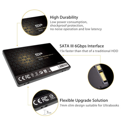 Silicon Power Ace A58 1TB 2.5 Inch SATA III SSD, 3D NAND with SLC Cache, Up to 500MB/s, Internal Solid State Drive for Desktop Laptop Computer