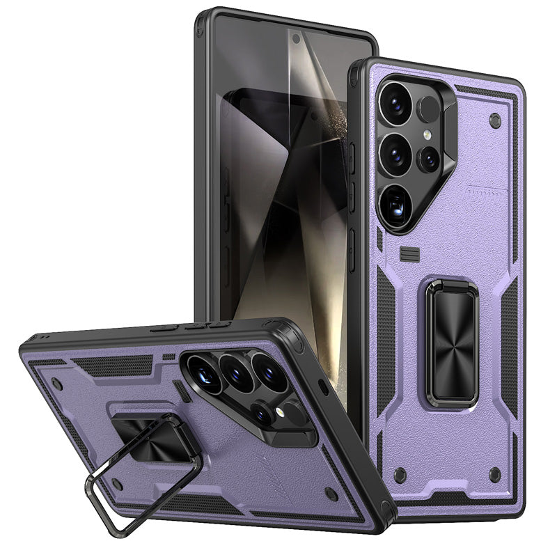 Sculpted Armor Metal Ring Kickstand Case - Samsung