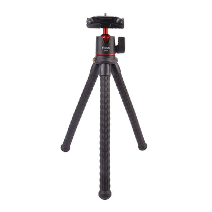 Syvo S-11 Camera Tripod, Flexible Gorilla Tripod Stand with Hidden Phone Holder w Cold Shoe Mount, 1/4'' Screw for Magic Arm, Universal for iPhone 14 13 Pro XS Max Samsung Canon Nikon Sony Cameras