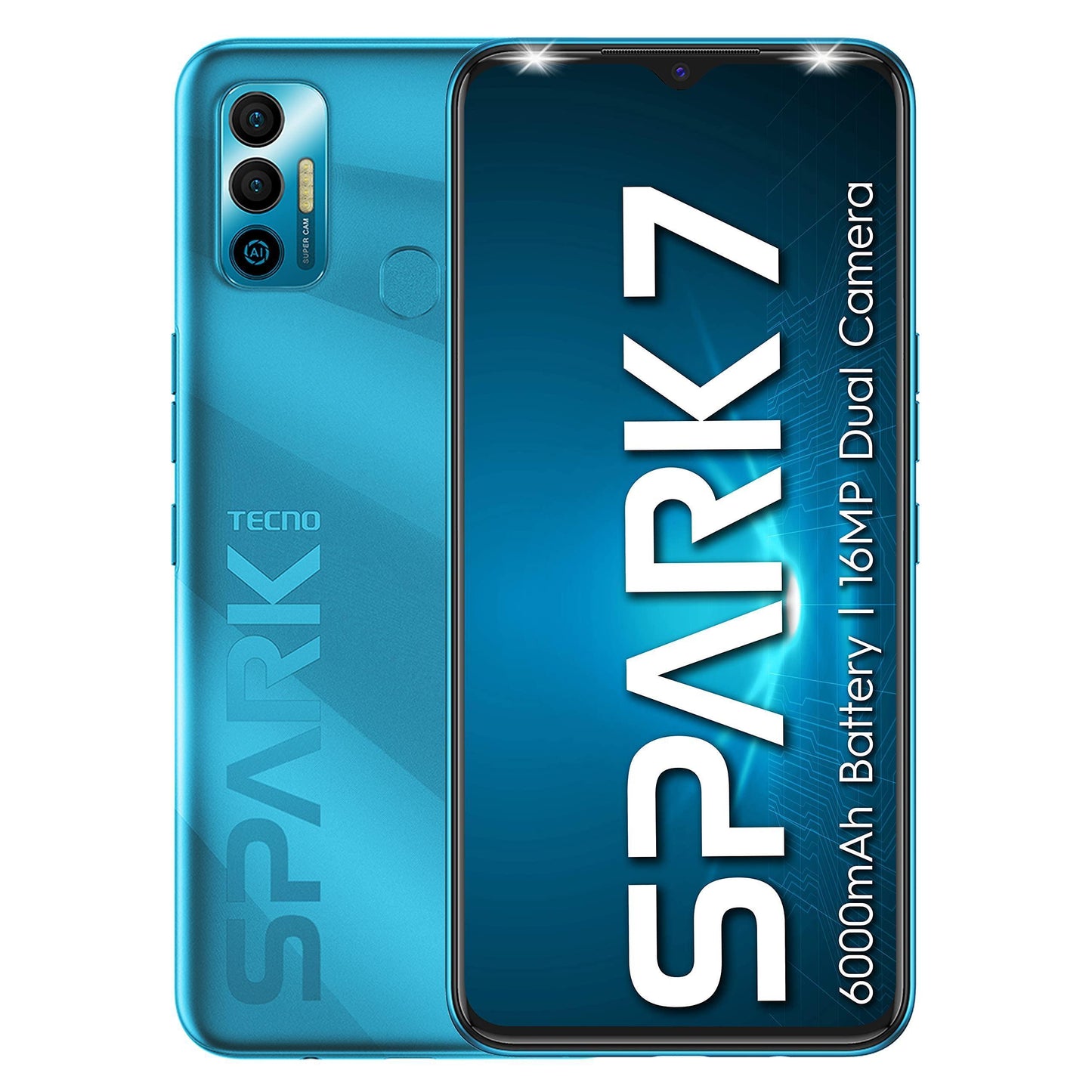 TECNO Spark 7 (Morpheus Blue, 2GB RAM, 32 GB Storage) Refurbished