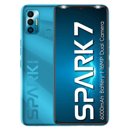 TECNO Spark 7 (Morpheus Blue, 2GB RAM, 32 GB Storage) Refurbished
