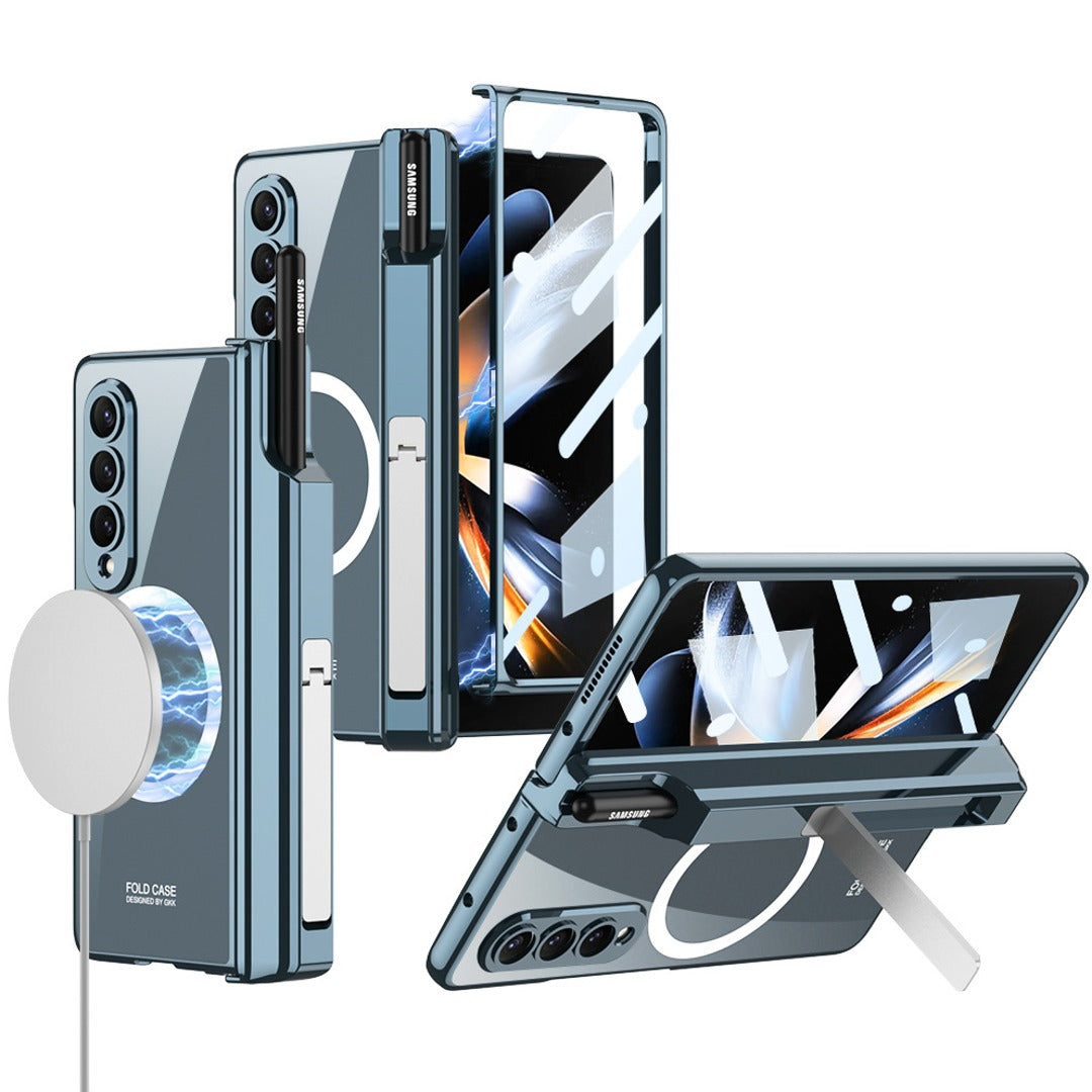 Galaxy Z Fold4 Magnetic Magsafe Metal Bracket S Pen Slot Case