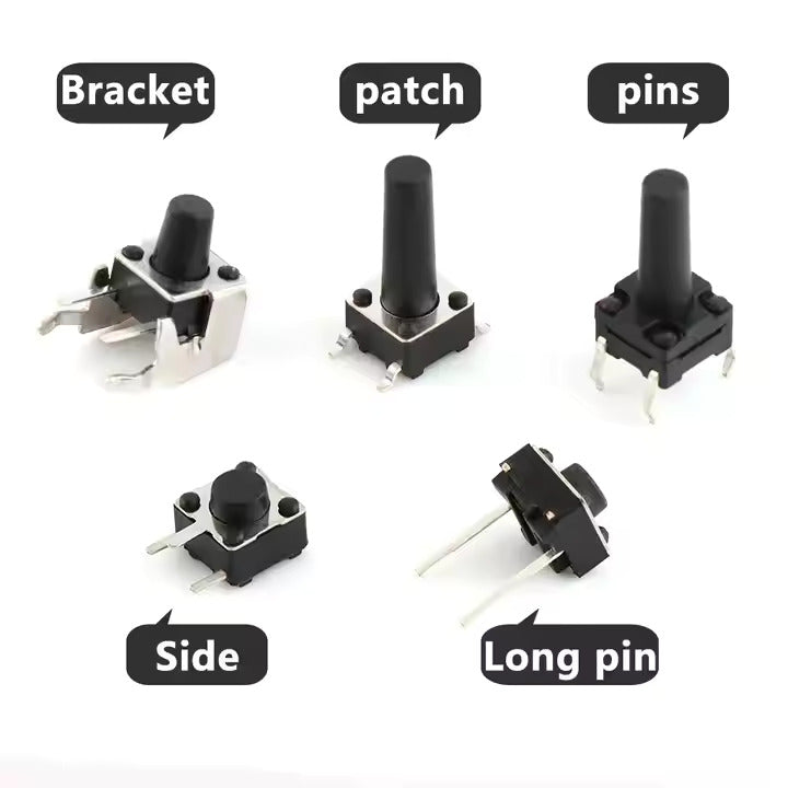 4.5x4.5mm Dip Right-Angle Tactile Switch 3-Pins Micro Push Button