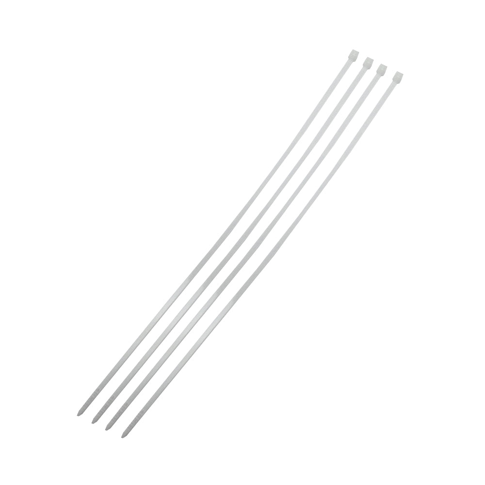300 x 4.0mm White Nylon Zip Tie (Pack of 100)