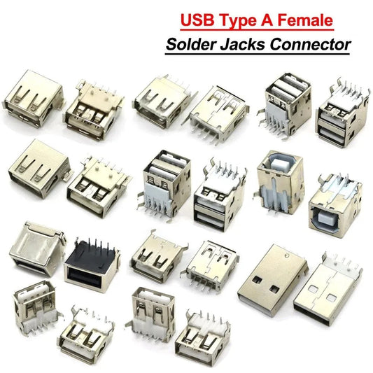 Female USB A Connector 4-Pin Socket