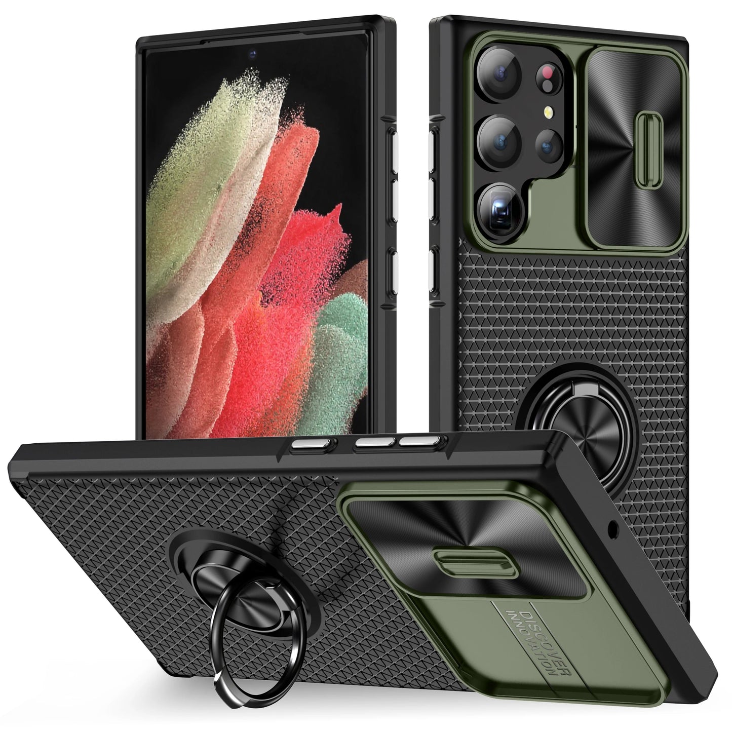 Shock Blocker Slide Camera Ring Bracket Case - Samsung